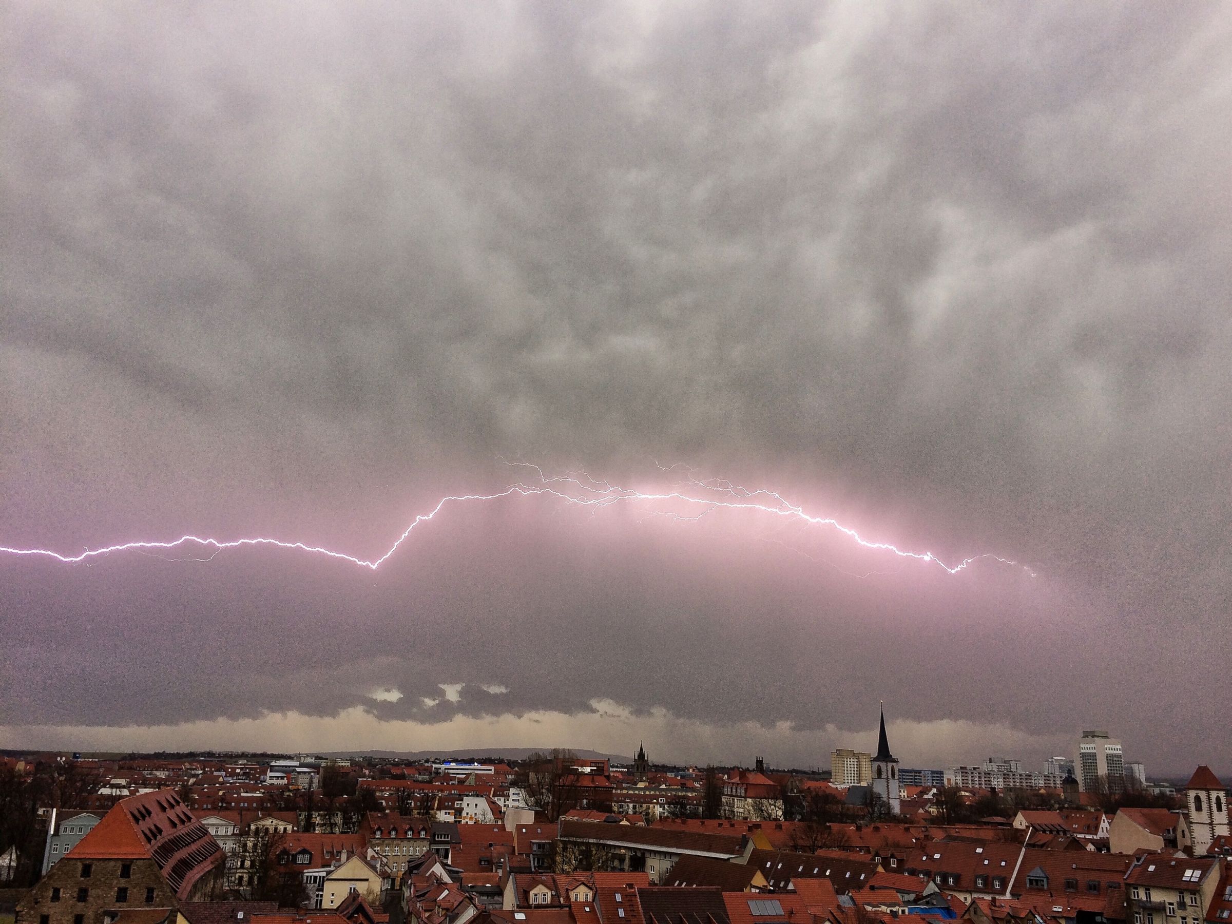 Gewitter über Erfurt 4.4.2018