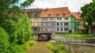 Wanderung " Europaplatz Anger " Erfurt von seiner schönsten Seite entdecken. - <a href="https://ms29.de">© Michael Stollmann</a> Krämerbrücke - © Michael Stollmann