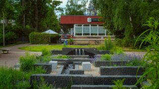 Wanderung " Europaplatz Anger " Erfurt von seiner schönsten Seite entdecken. - <a href="https://ms29.de">© Michael Stollmann</a> Wasserspiel - © Michael Stollmann